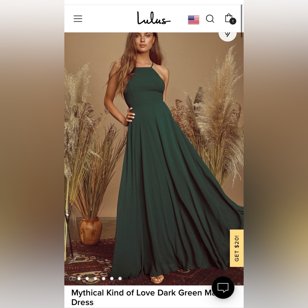 Lulu’s Long Green Dress